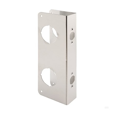 Prime-Line Stainless Steel Lock and Door Reinforcement Plate for 1-3/4 In. Thick Doors, Stainless Steel Finish U 9595